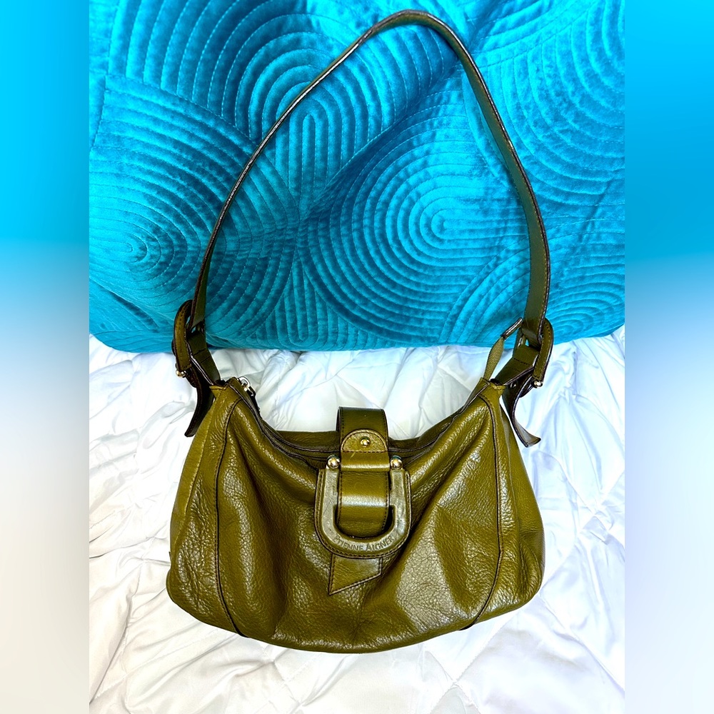 Etienne Aigner Green Genuine Leather Purse